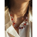 Collana Nodini Sassi Ametista