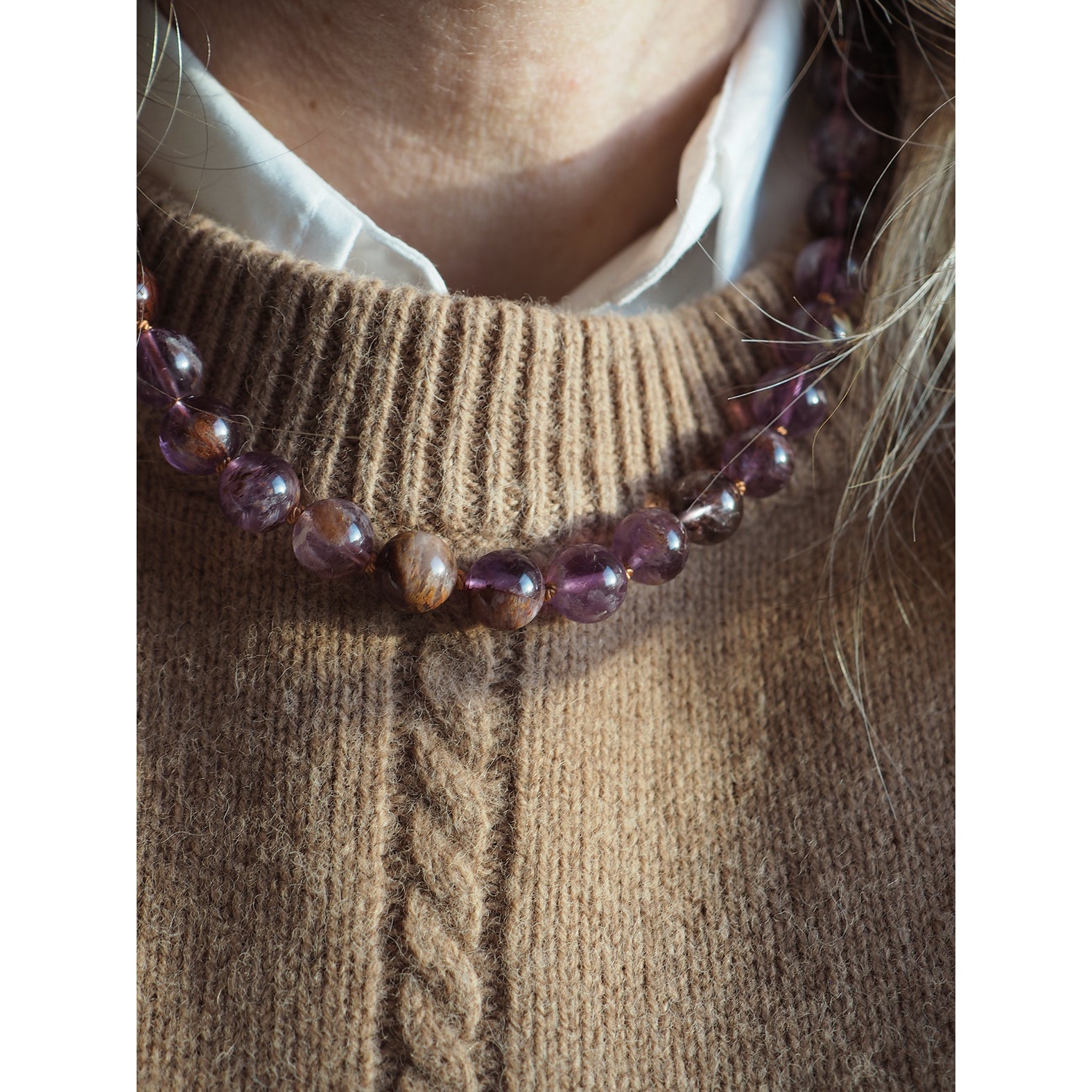 Collana Nodini Ametista Ematoide