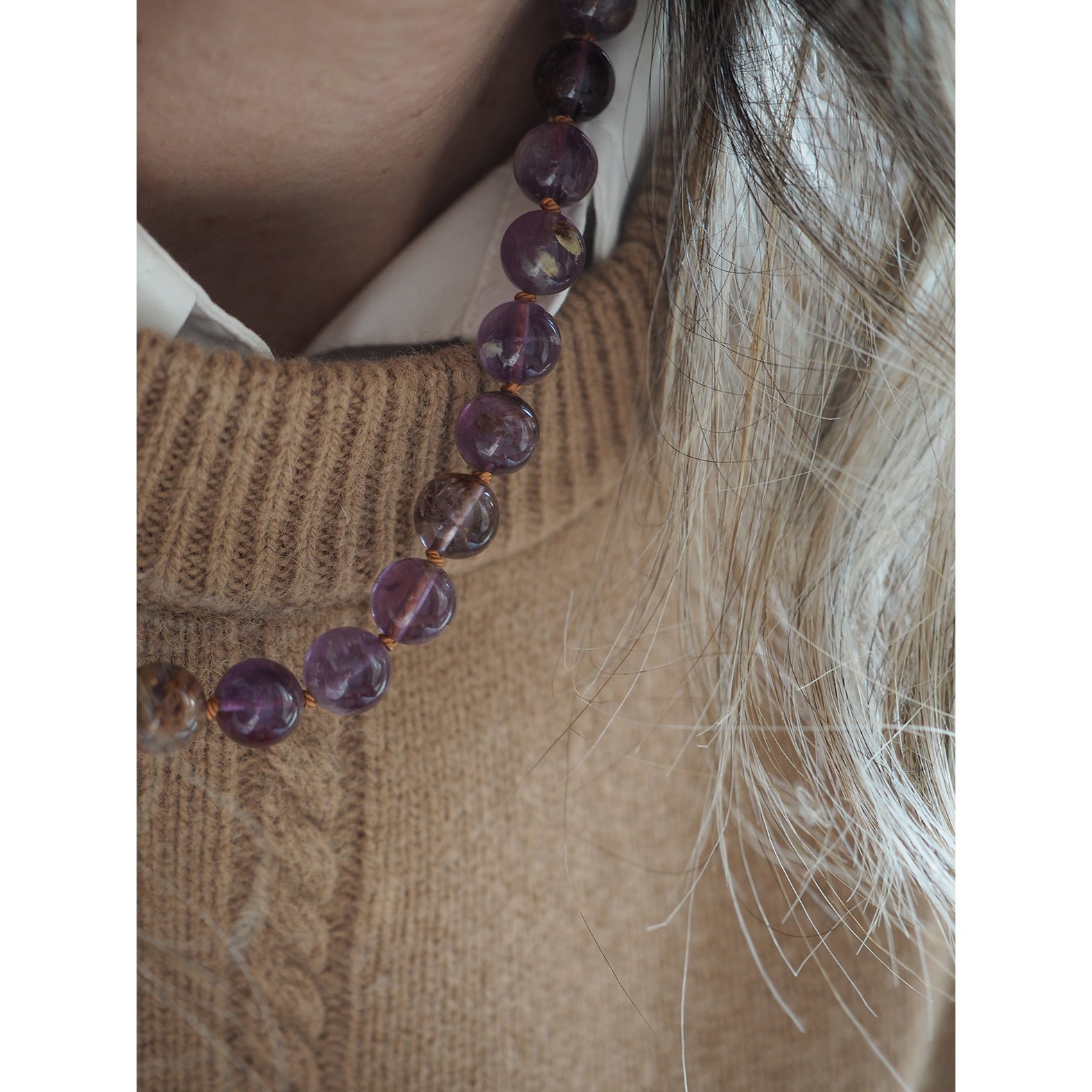Collana Nodini Ametista Ematoide