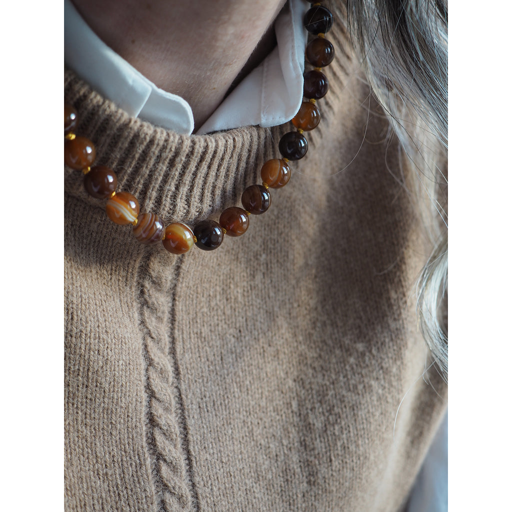 Collana Nodini Agata striata