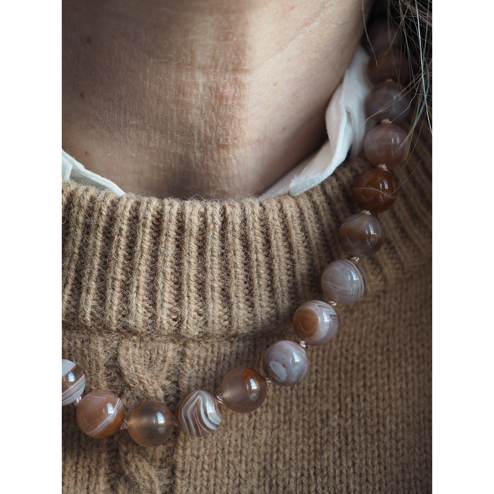 Collana Nodini Agata botswana