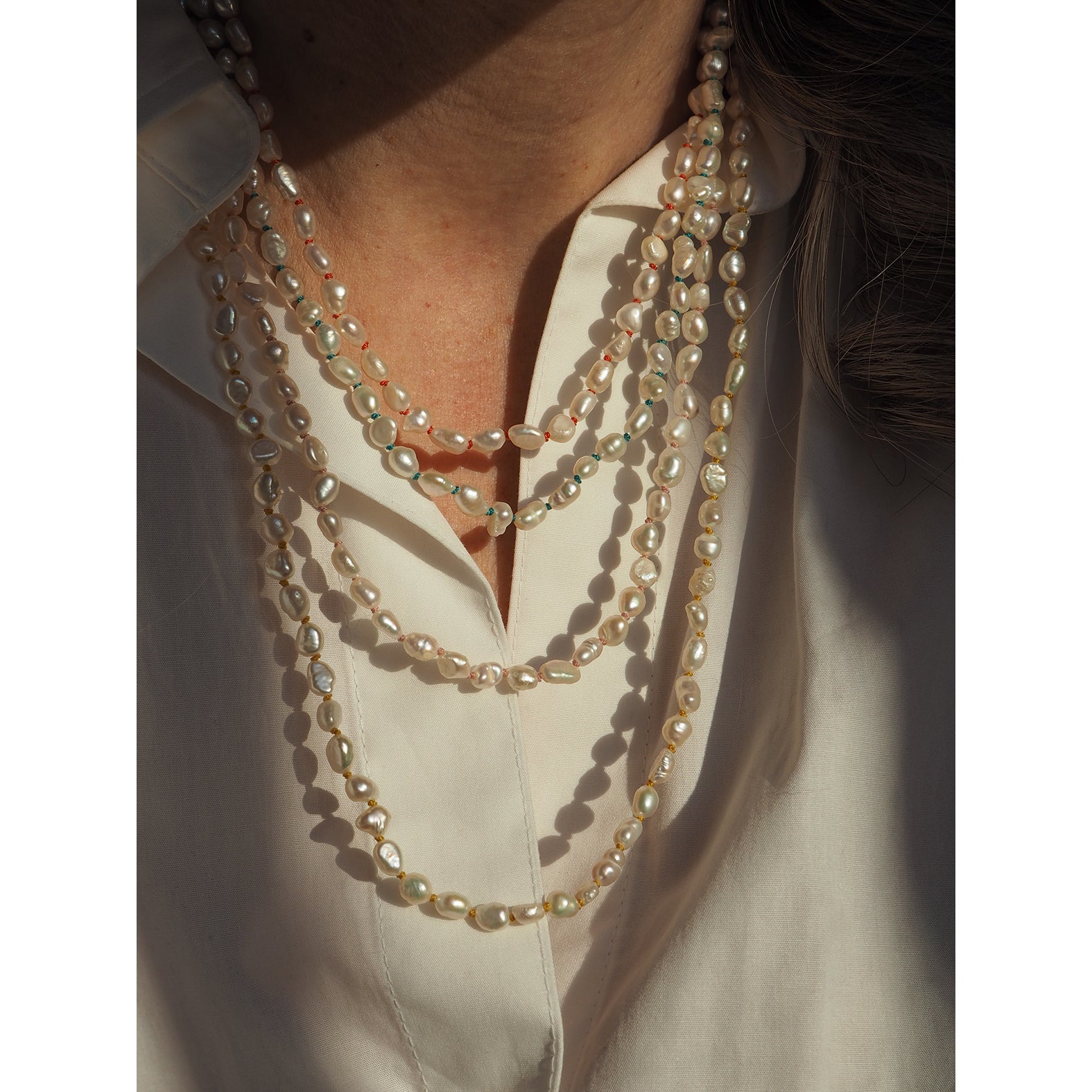 Collana Nodini Perle