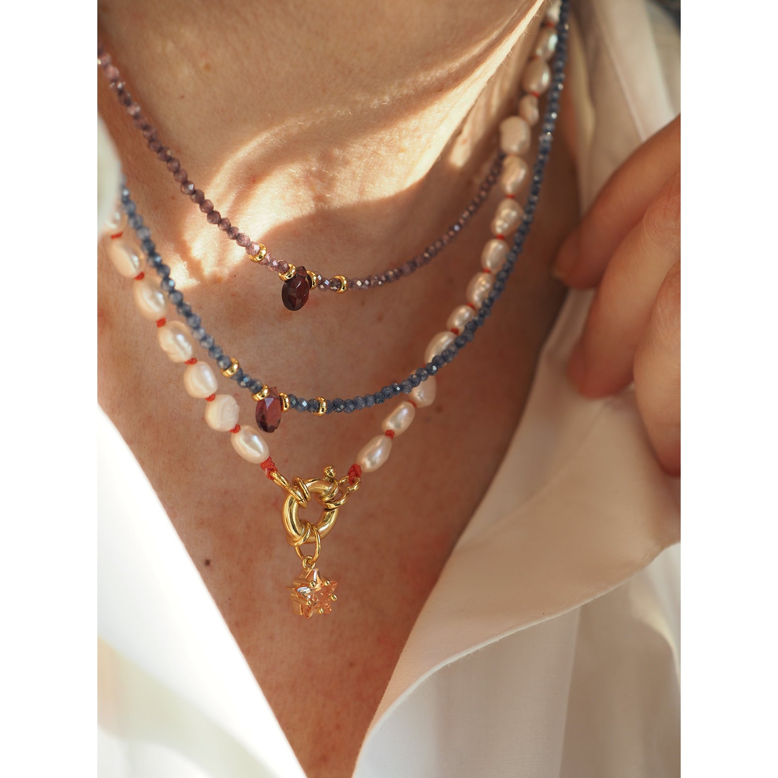 Collana Nodini Perle