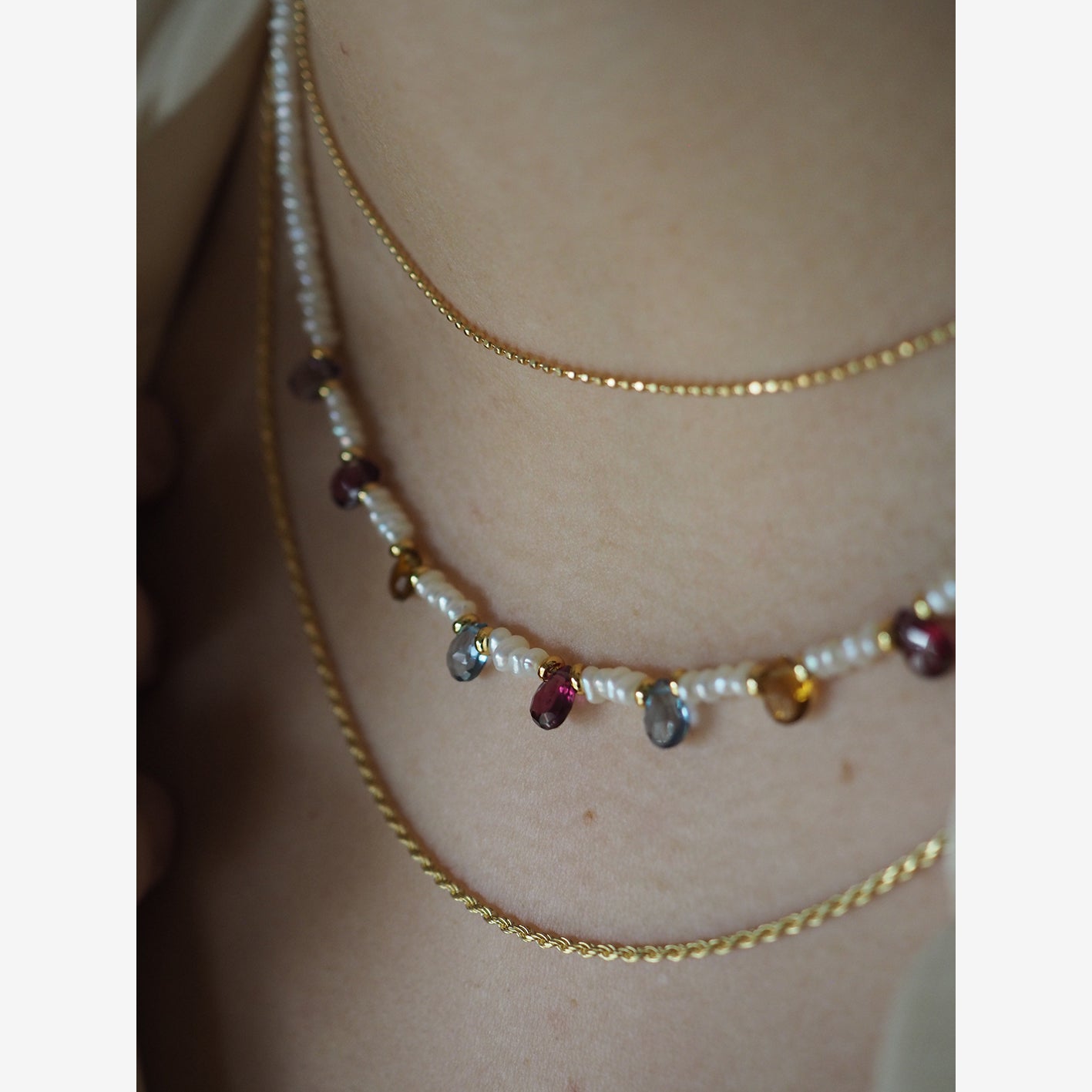 Collana Goccioline Perle Inverno