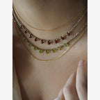Collana Goccioline Ematite Peridoto