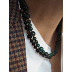 Collana Mini Nodini Occhio di tigre Rosso