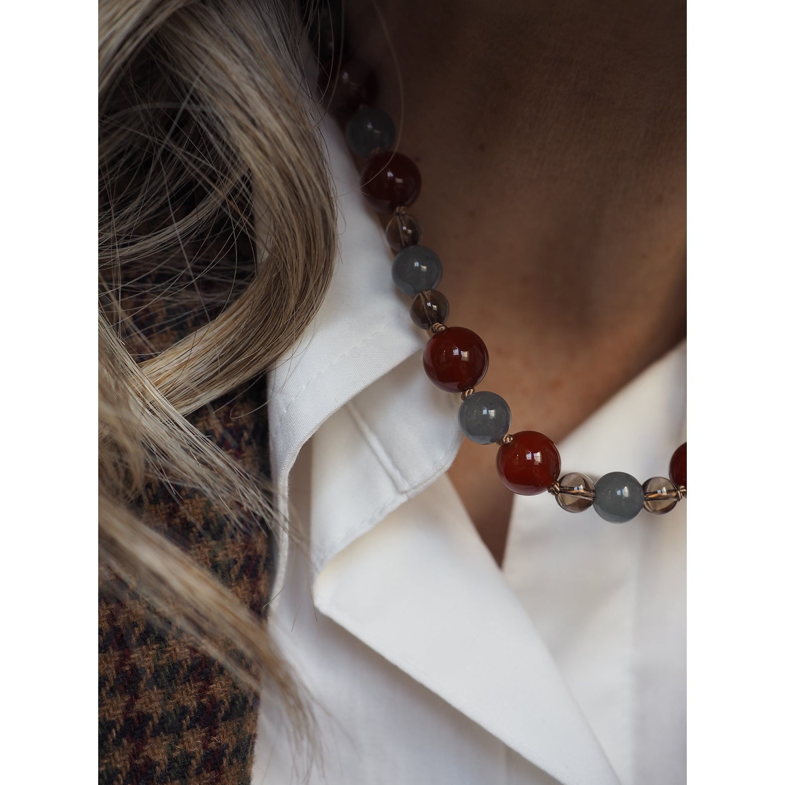 Collana Nodini Corniola Avventurina