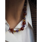 Collana Nodini Corniola Ametista