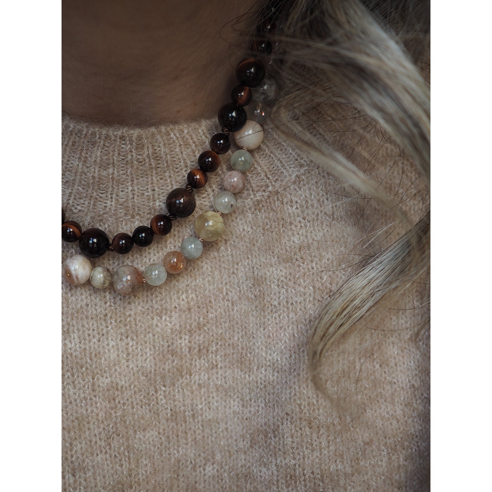 Collana Mini Nodini Pietra del Sole