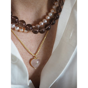 Collana Nodini Quarzo fumè