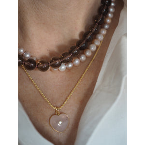 Collana Nodini Quarzo fumè