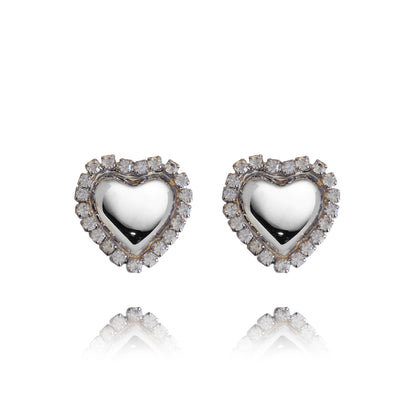 Orecchini Cuori Silver