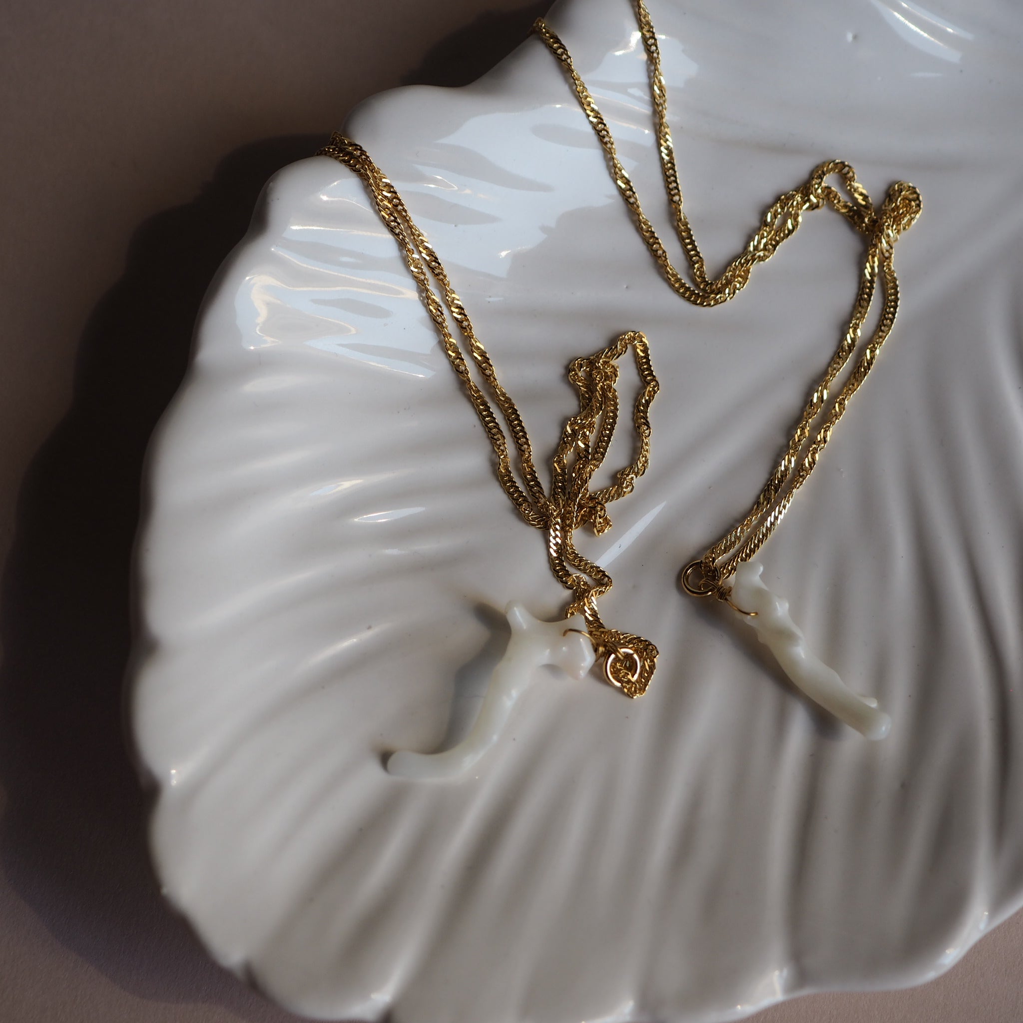 Collana Ondina corallo bianco