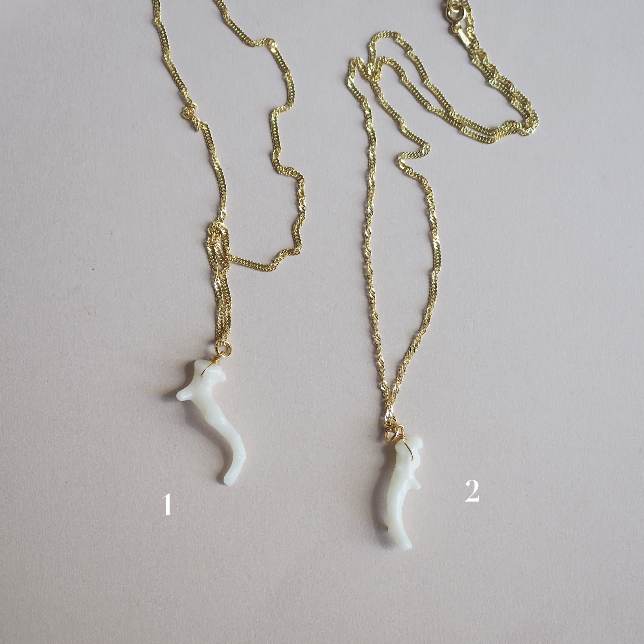 Collana Ondina corallo bianco