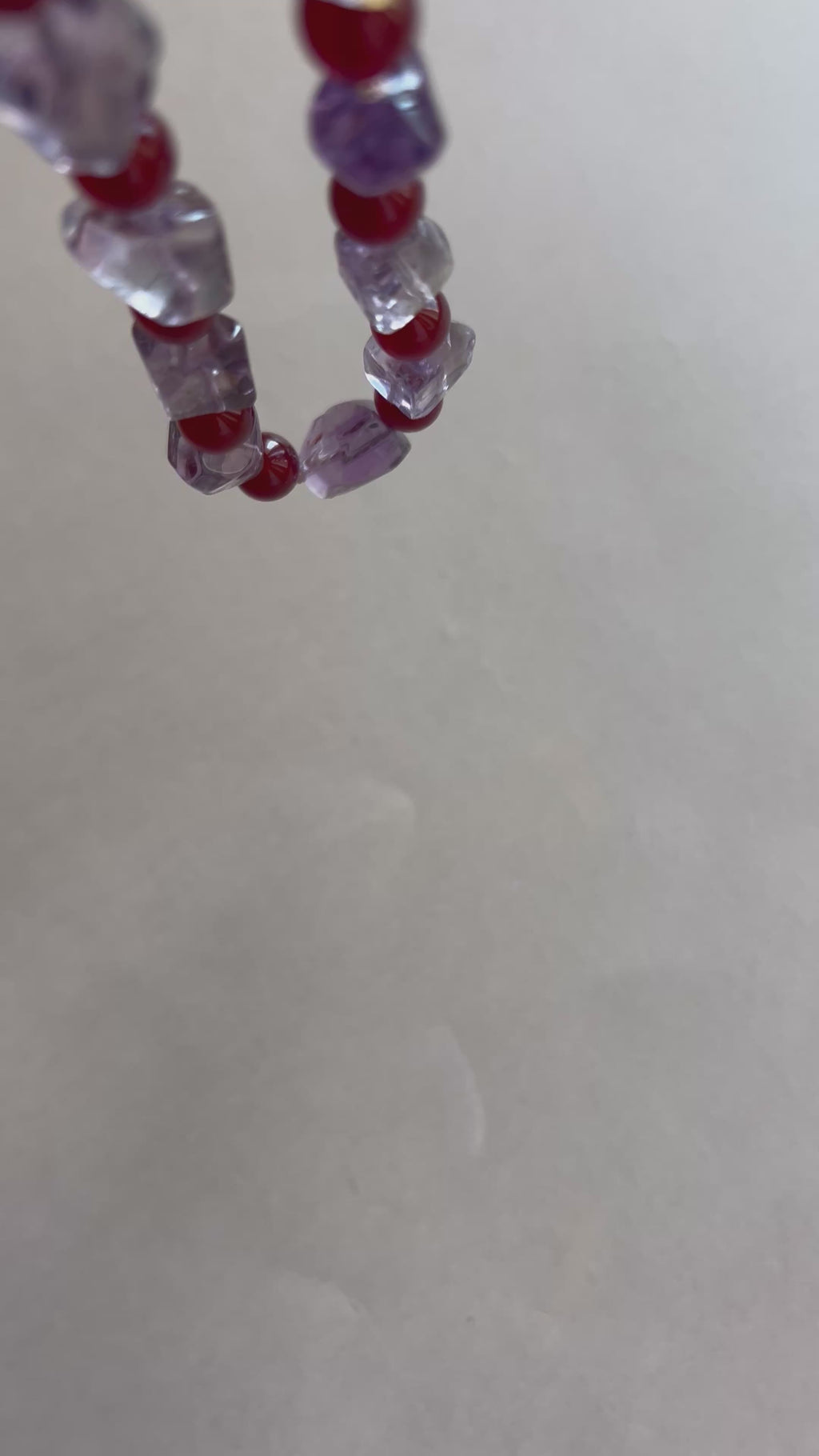 Collana Nodini Sassi Ametista