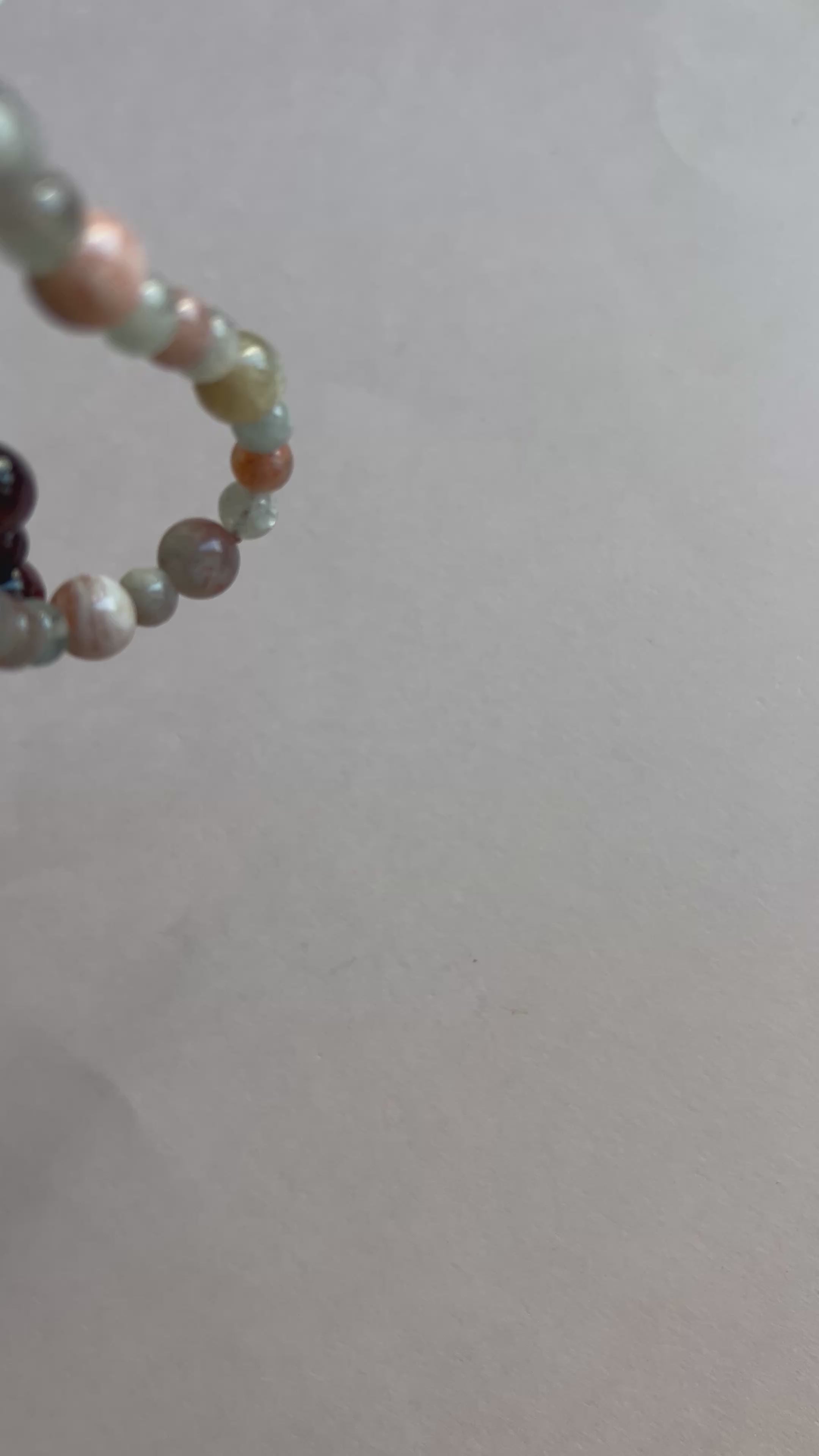 Collana Mini Nodini Occhio di tigre Rosso
