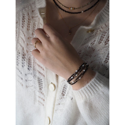 Bracciale multifilo spinello perle