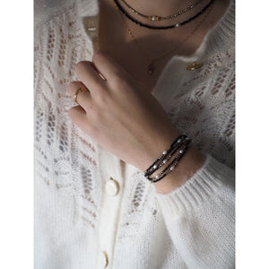 Bracciale multifilo spinello perle