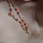 Carica l&#39;immagine nel visualizzatore di Gallery, Collana Lettere arancio beige
